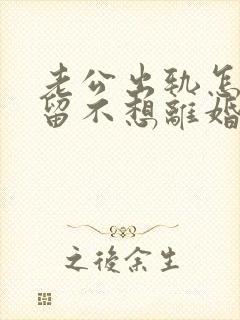 老公出轨怎样挽留不想离婚封面