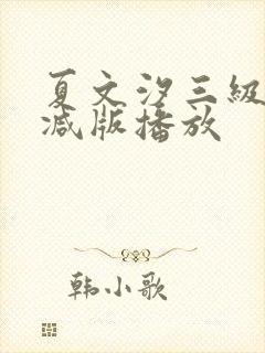夏文汐三级无删减版播放