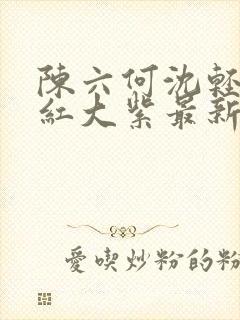 陈六何沈轻舞大红大紫最新笔趣阁