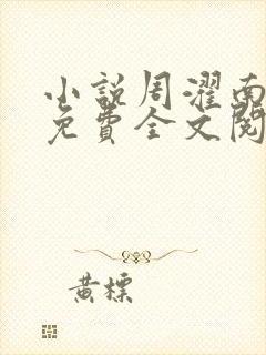 小说周濯南景棠免费全文阅读