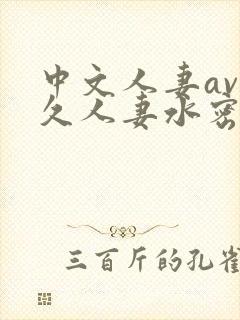 中文人妻av久久人妻水密桃封面