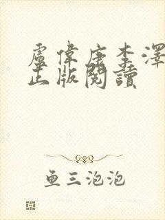 卢伟康李泽小说正版阅读封面