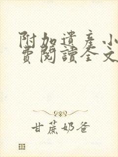 附加遗产小说免费阅读全文无删减