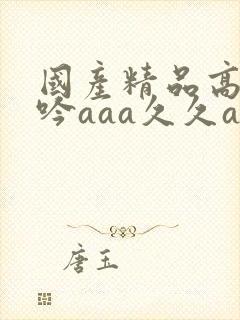 国产精品高潮呻吟aaa久久av