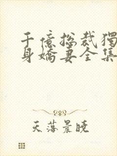 千亿总裁独宠替身娇妻全集