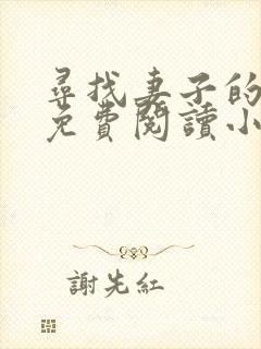 寻找妻子的秘密免费阅读小说封面