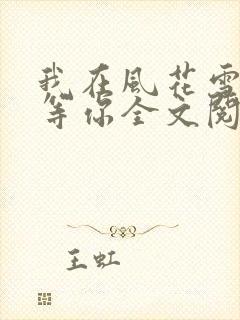 我在风花雪月里等你全文阅读