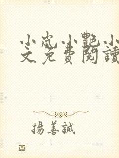 小岚小艳小说全文免费阅读最新章节