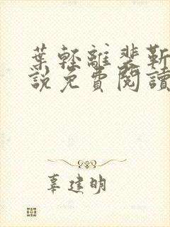 叶轻离裴靳墨小说免费阅读笔趣阁