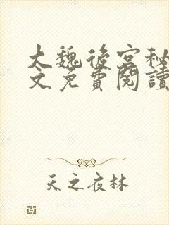 大魏后宫秘史全文免费阅读笔趣阁封面