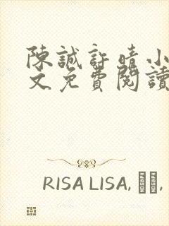 陈诚许晴小说全文免费阅读最新章节