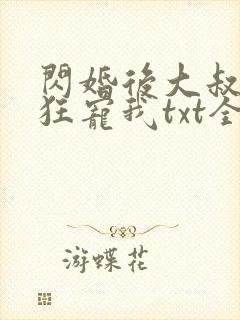 闪婚后大叔每天狂宠我txt全本下载