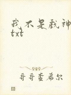 我不是戏神最新txt