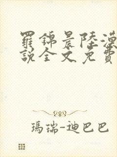 罗锦晨陆漠原小说全文免费阅读最新