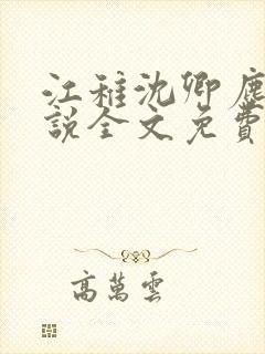 江稚沈卿尘的小说全文免费