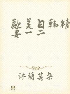 欧美日韩精品人妻一二封面