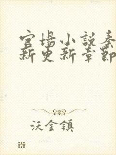 官场小说秦峰最新更新章节目录大全