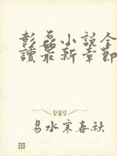 彭磊小说全文阅读最新章节更新时间封面