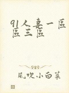 91人妻一区二区三区