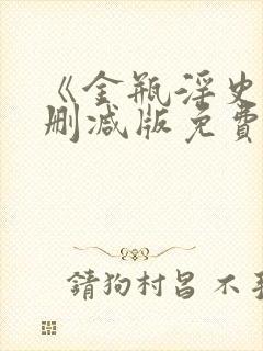 《金瓶淫史》无删减版免费完整版