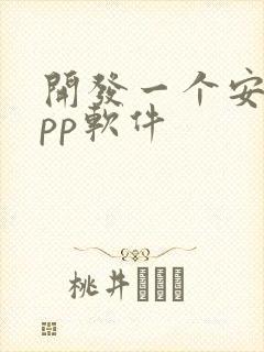 开发一个安卓app软件