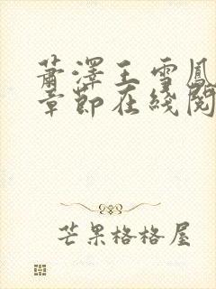 萧泽王雪凤全部章节在线阅读小说