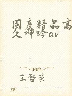 国产精品高潮久久呻吟av封面