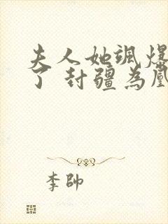 夫人她飒爆全球了 封疆为凰