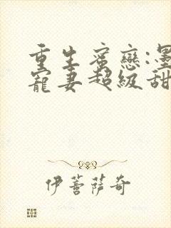 重生蜜恋:墨少宠妻超级甜