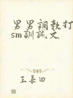 男男调教打屁股sm训诫文封面