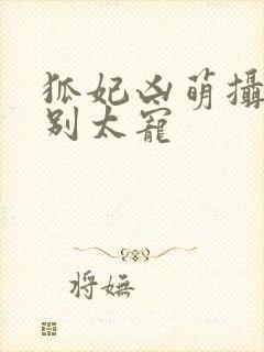 狐妃凶萌摄政王别太宠