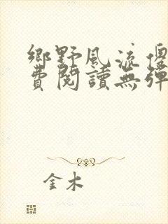 乡野风流傻医免费阅读无弹窗