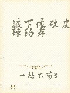 腋下像破皮火辣辣的疼封面