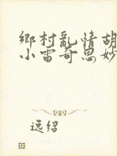 乡村乱情胡秀英小雷奇思妙想小说封面