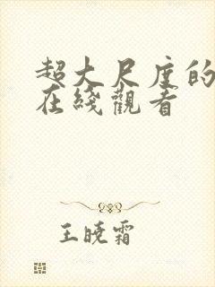 超大尺度的视频在线观看