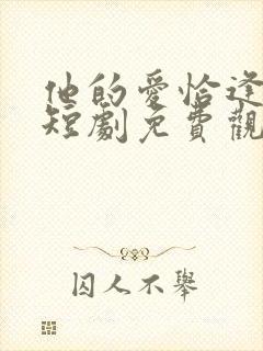 他的爱恰逢其时短剧免费观看