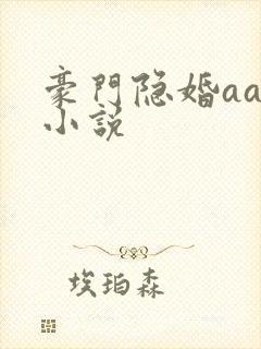 豪门隐婚aa制小说