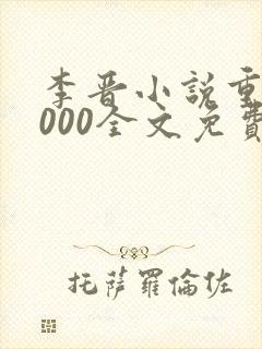 李晋小说重生2000全文免费阅读封面