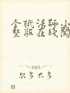 全职法师小说完整版在线阅读