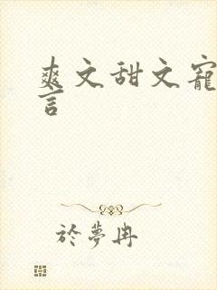 爽文甜文宠文古言封面