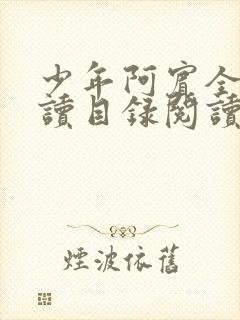 少年阿宾全文阅读目录阅读