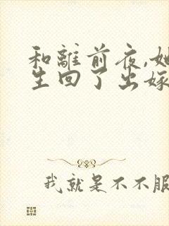 和离前夜,她重生回了出嫁前封面