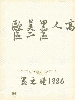 欧美黑人高清一区二区