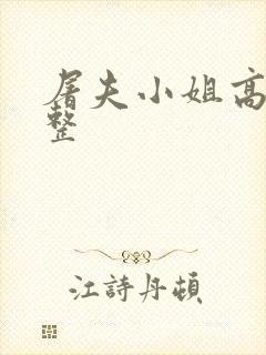 屠夫小姐高清完整封面