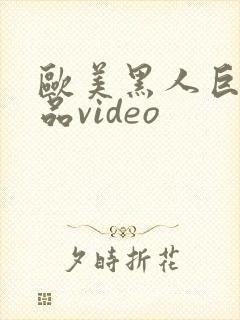 欧美黑人巨大精品video封面