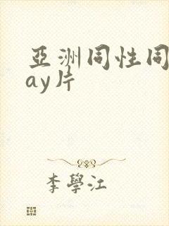 亚洲同性同志gay片