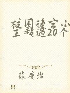 校园后宫小说女主超过20个