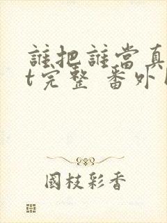 谁把谁当真txt完整 番外网盘