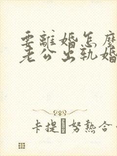 要离婚怎么挽回老公出轨婚姻封面