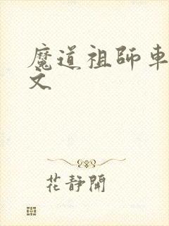 魔道祖师车文原文封面